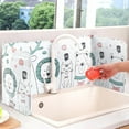 thumbnail image 3 of 84x33cm Foldable Aluminum Foil Oil Splash Guard Splatter Screen for Stove Top, Non-Stick Kitchen Grease Guard with 3 Panels for Gas and Electric Stoves, White or Black, 3 of 5