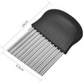 thumbnail image 3 of Heavy Duty Stainless Steel Crinkle Cutter, Wavy Chopper Knife Non-slip Design, Ergonomic Handle for Safe Kitchen Tools, Easy Clean up Dishwasher Safe, 3 of 5