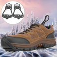 thumbnail image 2 of Cubierta para zapatos de nieve, Crampones antideslizantes para zapatos de 8 dientes para exteriores, cubiertas para zapatos de escalada, diseño a prueba de futuro, 2 of 9