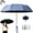 Blue, variant on Creative Ring Buckle Windproof Reinforced Umbrella, 53/49 Inch Reverse Folding Umbrella with Auto-Clasp Strap,Reflective Trim for Night Safety, Auto-Close for Travel, Women, Men