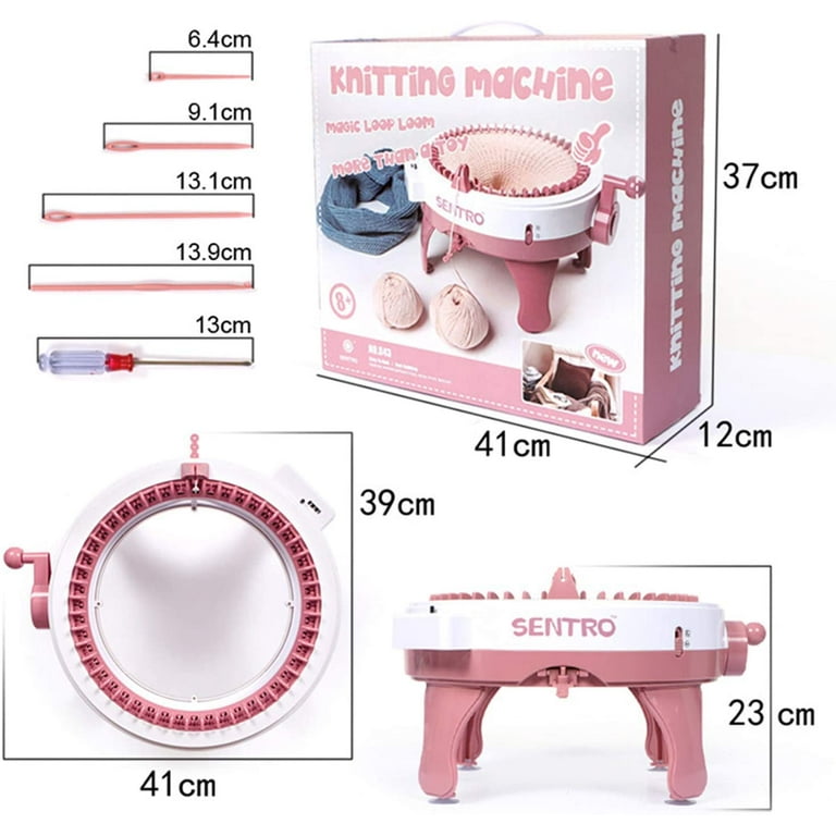  SENTRO Knitting Machine, 48 Needles Smart Weaving Loom Round  Spinning Crochet Knitting Machines with Row Counter, Knitting Board  Rotating Double Loom, Weaving Loom Machine Kit : Arts, Crafts & Sewing