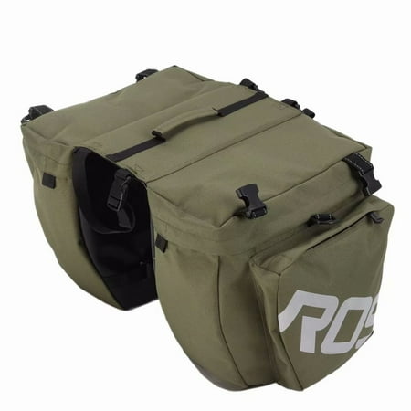 Waterproof Pannier - Clearance! ROSWHEEL 3-in-1 Waterproof Bicycle Cycling Pannier Bag Gear Pack Army Green
