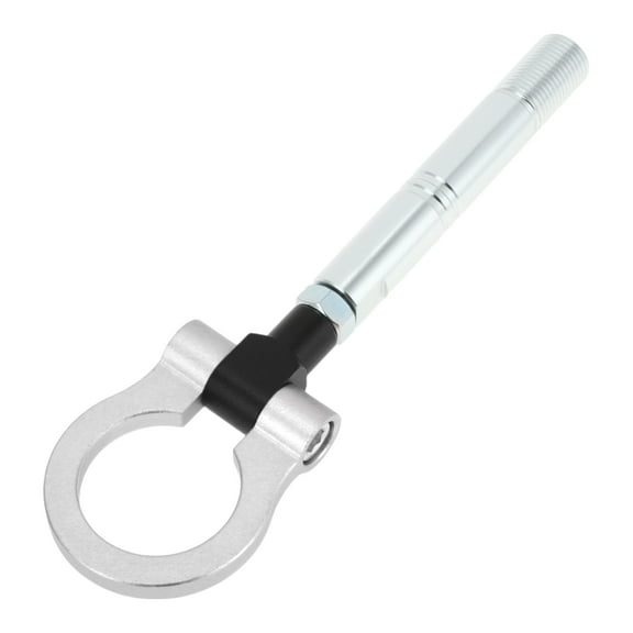 Unique Bargains Front/Rear Trailer Ring Eye Towing Hook, Bumper Screw-on Tow Hook for Toyota Avanza Folding Racing Trailer Hook Aluminum Alloy Silver Tone