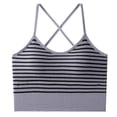 thumbnail image 3 of Fancifize Women Yoga Sleeveless Tshirts Workout Scoop Neck Striped Racerback Cropped Tank Tops Casual Slim Camisole, 3 of 6