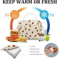 thumbnail image 3 of Lunch Box for Women Insulated Lunch Bag Cute Corduroy Lunch Tote Bags Lightweight Reusable Leakproof Cooler Bag with Adjustable Shoulder Strap for Work Office Travel Picnic (Strawberry), 3 of 12