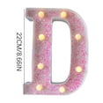thumbnail image 2 of LED Alphabet Light Up Letters | 8.66" Tall | Battery Operated | Wall Mountable | Colorful Decorative Lighting | Home, Party, Event Decor | Portable Plastic Letters | Retro Style | ABS+, 2 of 3