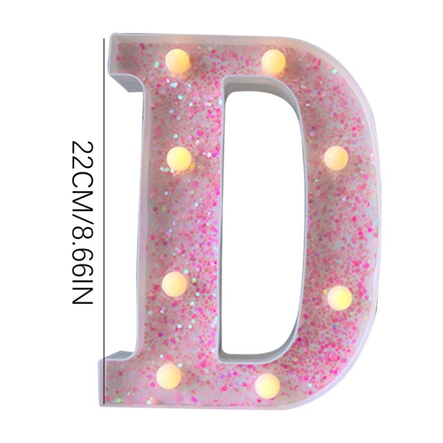 JilgTeok 5 Packs Colorful Light Up Letters LED Letter Lights for Proposal Statement Birthday Party Wedding Home Bar Decoration Scene Decorative Light Clearance