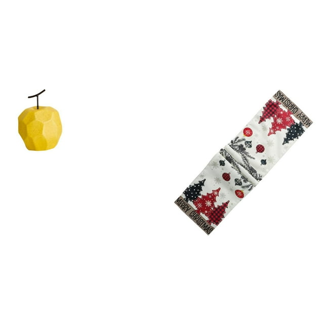 Escultura De Fruta De Porcelana, Adorno Para Camino De Mesa Navideño, Decoración Geométrica Coleccionable Para Festivales, Oficinas, Temporadas, Invierno, Reutilizable, Vacaciones