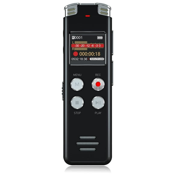 Grabadora de voz digital EVISTR L357 de 64 GB con reproducción de 1536 Kbps
