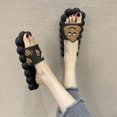 thumbnail image 1 of Zapatillas de masaje para mujer, chanclas de fondo plano con burbujas, zapatillas de interior antideslizantes para mujer, zapatos suaves para mujer, zapatillas de dibujos animados 42 Gao Jinjia LED, 1 of 2