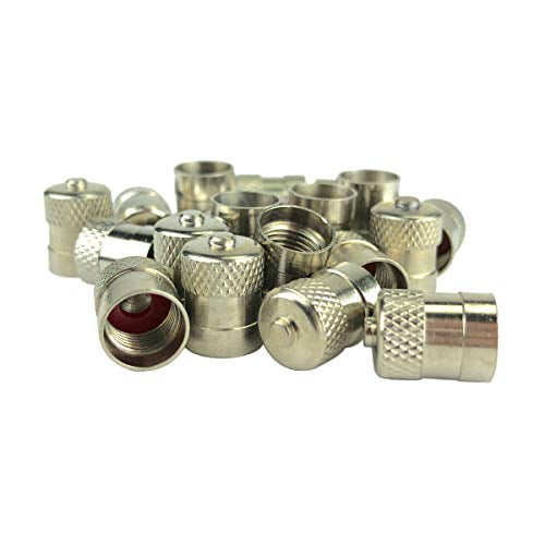 This is a Pack of Twenty Metal Dome Type Valve Caps with Inner Seals