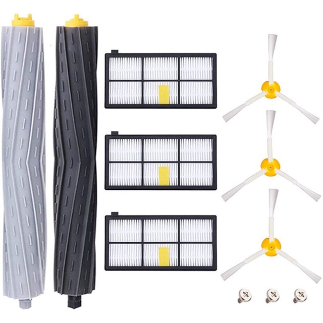 Accesorios para iRobot Roomba 800 805 860 861 865 866 870 871 876 880 885 886 890 895 896 900 960 966 980 NQ Kit de filtros y cepillos de repuesto 11 en 1