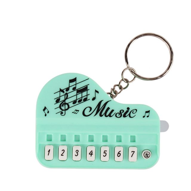 LYMAYTER Electronic Keyboard Keychain Pendant Mini Electronic Piano Shape Keychain Pendant - 8 Keys, Light MUS-CYYLic, Funny Gift
