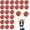 Rose red gold, variant on 24 PCS pom poms Cheerleading,13.8inch Sports Team Spirits Cheering Squad Dance Training with Handle Rings