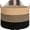Camel Mix & Black-21.7"D x 13.8"H, variant on Cotton Woven Rope Storage Basket White & Brown, 21.7"D x 13.8"H for Blanket, Laundry and Toy Organization