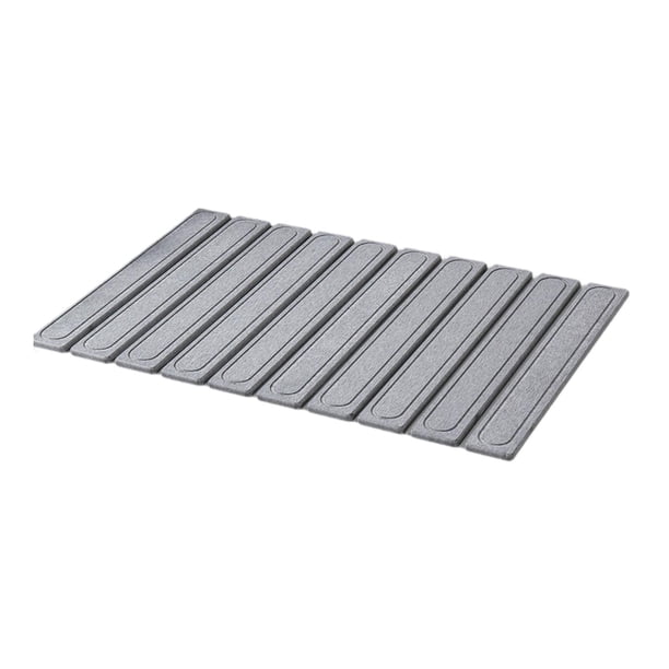Estera plegable para secar platos, almohadilla de secado rápido, estera antideslizante multiusos, estera de tierra de diatomeas para botellas, tazas y Cuadrado Gris Claro