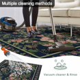 thumbnail image 5 of Black Flowers Outdoor Rug for Patio/Deck/Porch, Non-Slip Large Area Rug 5 x 8 Ft, Spring Floral Elegant Pastoral Vintage Indoor Outdoor Rugs Washable Area Rugs, Reversible Camping Rug Carpet Runner, 5 of 8