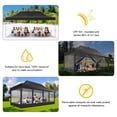 thumbnail image 3 of HOTEEL 10x20 Heavy Duty Canopy Tent, Pop up Gazebo with Netting Screened ,Waterproof Ez up Canopy with Sidewalls, Outdoor Instant Party Tent for Backyard,Black, 3 of 10