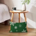 thumbnail image 3 of Green Winter Holiday Decor Throw Pillow Cover 12x20 Set of 2 Farmhouse Christmas Decorations Snowflake/Let It Snow Winter Decorative Rectangular/Lumbar Cushion Covers for Sofa/Couch/Porch, 3 of 6