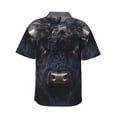 thumbnail image 3 of Daiia Majestic Black Yak Hawaiian Shirt for Men Gentle Cotton Regular Short Sleeve Casual-Large, 3 of 9