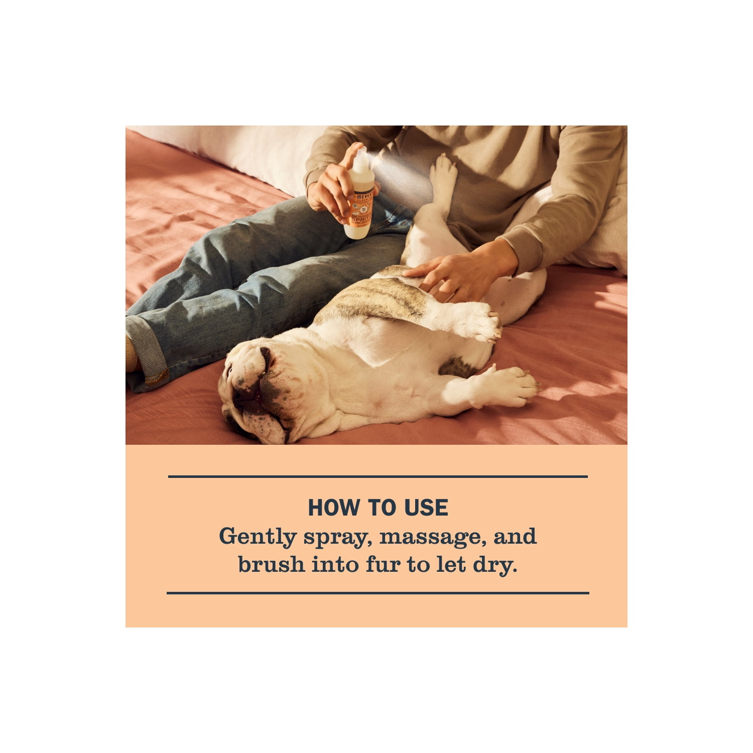 Mrs. Meyer's Clean Day Dog Deodorizing Spray, White Peach Scent, 8oz