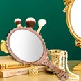 thumbnail image 2 of Wweixi Wide Applications Hand Held Mirror For Makeup And Grooming Gifts Cosmetic Mirror Rose Gold, 2 of 6