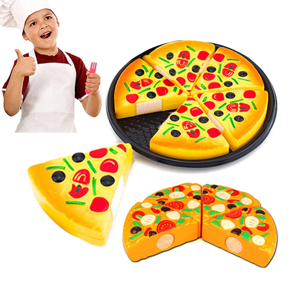 34PCS Kids Toy Pretend Role Sets Play Kitchen Pizza Food Cutting Children Gifts 