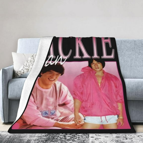 Jackie Chan Blanket Soft Warm Fleece Blanket for Sofa Office Car Camping Yoga Travel Throw Blankets 60"X50"