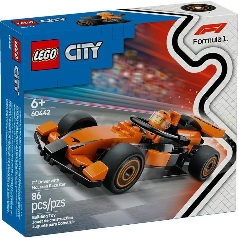 LEGO, F1 Driver with McLaren Race Car, 60442 Model Car Kit for