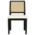 thumbnail image 4 of Arini Rattan Cane Dining Side Chair Black (Set of 2), 4 of 13