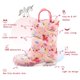 thumbnail image 2 of EUXTERPA Botas de lluvia impermeables con luz para niños pequeños y botas con purpurina con asas para niñas pequeñas talla 8 unicornio rosa, 2 of 5
