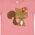thumbnail image 4 of Inktastic Cute Squirrel, Squirrel With Flowers, Fluffy Tail Boys or Girls Baby T-Shirt, 4 of 5