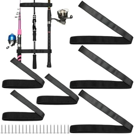 6 Pcs 1 x 6 1 x 10 Boat Deck Rod Holder Set Fishing Rod Straps for Boat Deck with Screws Secure for Fishing Boating Accessories Equipment$$Sport & Recreation Other