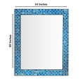 thumbnail image 2 of DecorShore Rectangular Mosaic Wall Mirror - 24 x 30 Inch Decorative Wall Mirror for Living Room and Bathroom, Accent Mirror, Stylish Mosaic Decorative Mirror, Blue Green Wall Décor, 2 of 4
