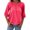 Pink, variant on ZHUASHUM Woman Top For Women Three Quarter Sleeve Soft T