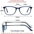 thumbnail image 3 of LifeArt Blue Light Blocking Glasses, Anti Eyestrain, Computer Reading Glasses, Gaming Glasses, TV Glasses for Women Men, Anti Glare (Blue, +3.00 Magnification), 3 of 9
