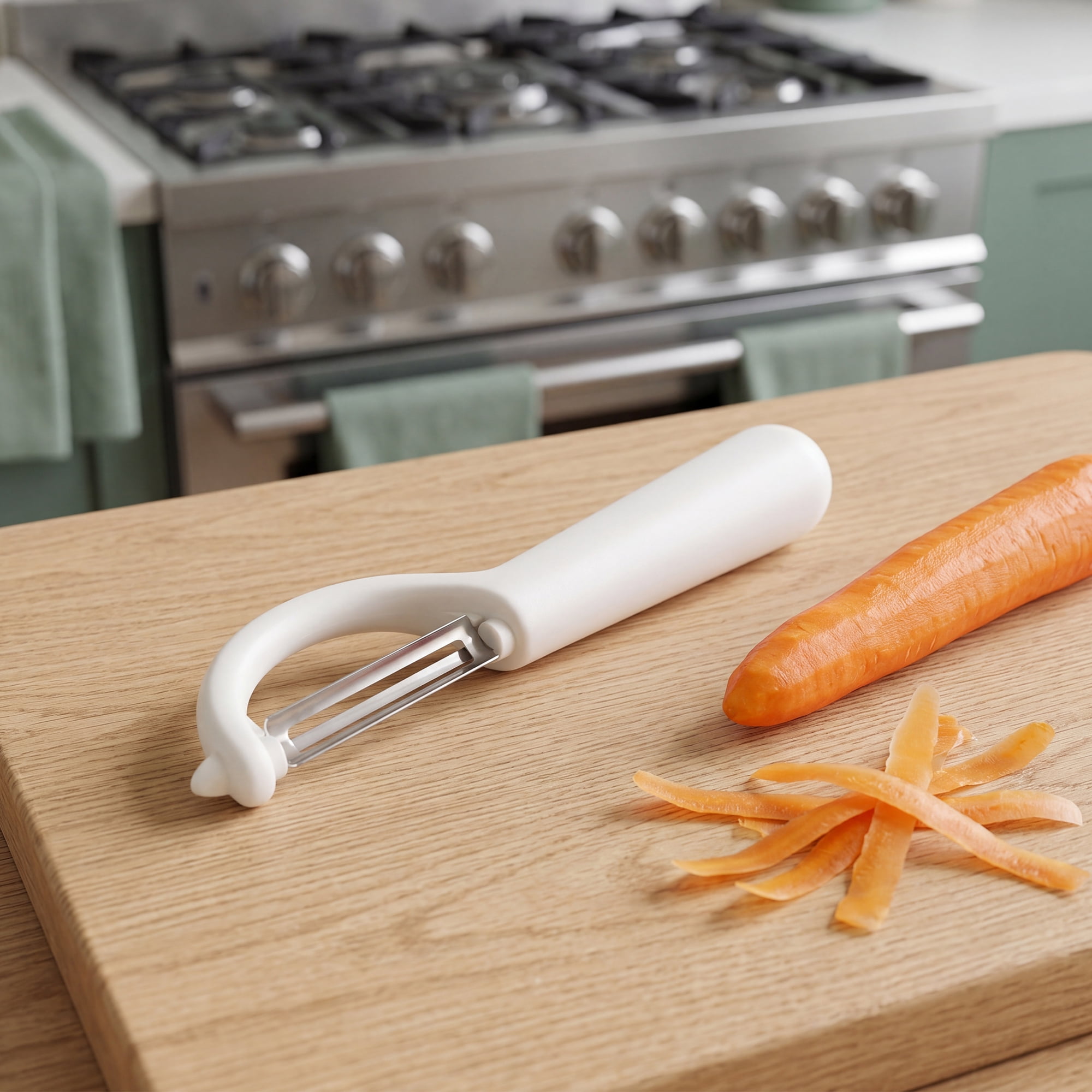 Unique Bargains Plastic Apple and Potato Peeler with Ergonomic Handle White 6.5x1.4 inch