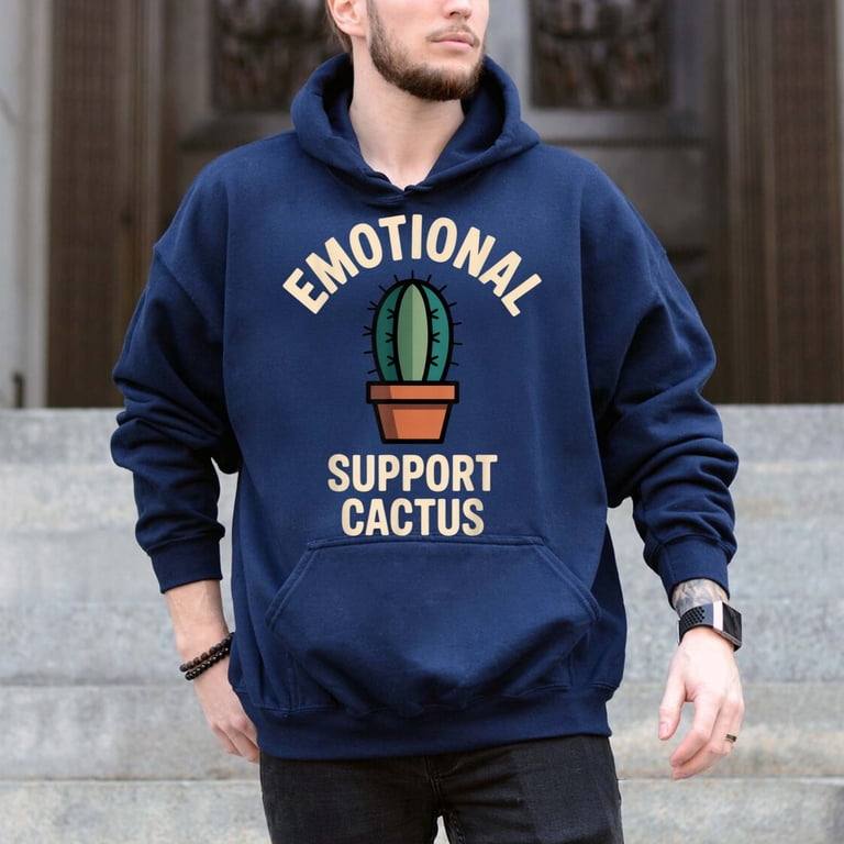 Emotional Support Cactus Succulent Humor Outfit  T-Shirt, Hoodie &  Sweatshirt  Fun Botanical Apparel  Plant Lovers Gift