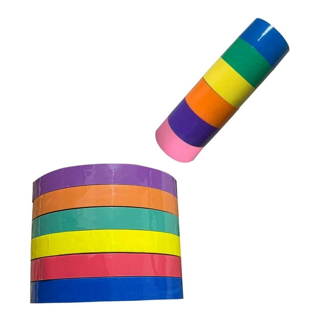 12 cintas adhesivas para rodar, divertidas manualidades, juguetes sensoriales para adultos y niños. 48 cm