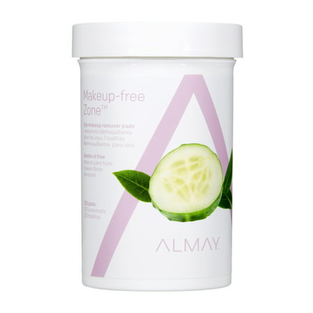 Almay oil free gentle eye makeup remover pads, 120