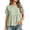 Army Green, variant on Dxzfnsa Short Sleeve Shirts for Women Casual Spring Summer Tops Ribbed Knit Striped Womens Tops Crewneck Loose Fit T Shirts S-2XL