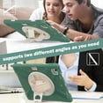 thumbnail image 4 of Dteck Case for iPad Air 13 inch 2025/2024,Heavy Duty Armor Shockproof Kids Case with Rotating Stand & Hand/Shoulder Strap for iPad Air 13-in. M3/M2,Emeraldgreen, 4 of 7