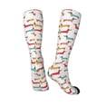 thumbnail image 4 of Fotbe Dachshund Dog Puppy print Women's Men's Novelty Crew Socks Cotton Socks Knee High Socks for Walking,Running,Nurses,Pregnancy, 4 of 9