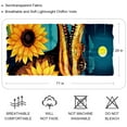 thumbnail image 2 of Crocodile Starry Sky Sunflower Translucent Chiffon Yarn Silk Scarf - Lightweight and Breathable - 180*73 Size - Head Wrap for Women and Hair - Elegant Fashion Accessory, 2 of 6