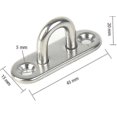 thumbnail image 2 of 4 Pieces Of Less Steel Eye Plate, 5 Mm Less Steel Deck Plate/mounting Hooks/eye Plate, 2 of 5