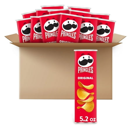 Pringles Original Potato Crisps Chips, Lunch Snacks, 14 Count