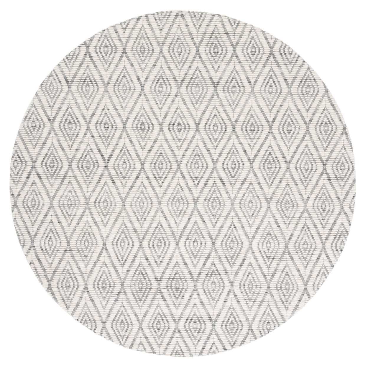 SAFAVIEH Marbella Winston Diamond Area Rug, Dark Grey/Ivory, 3' x 5'