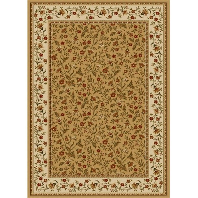 Radici 1593-1161-BEIGE Como Rectangular Beige Traditional Italy Area Rug- 5 ft. 5 in. W x 7 ft. 7 in. H