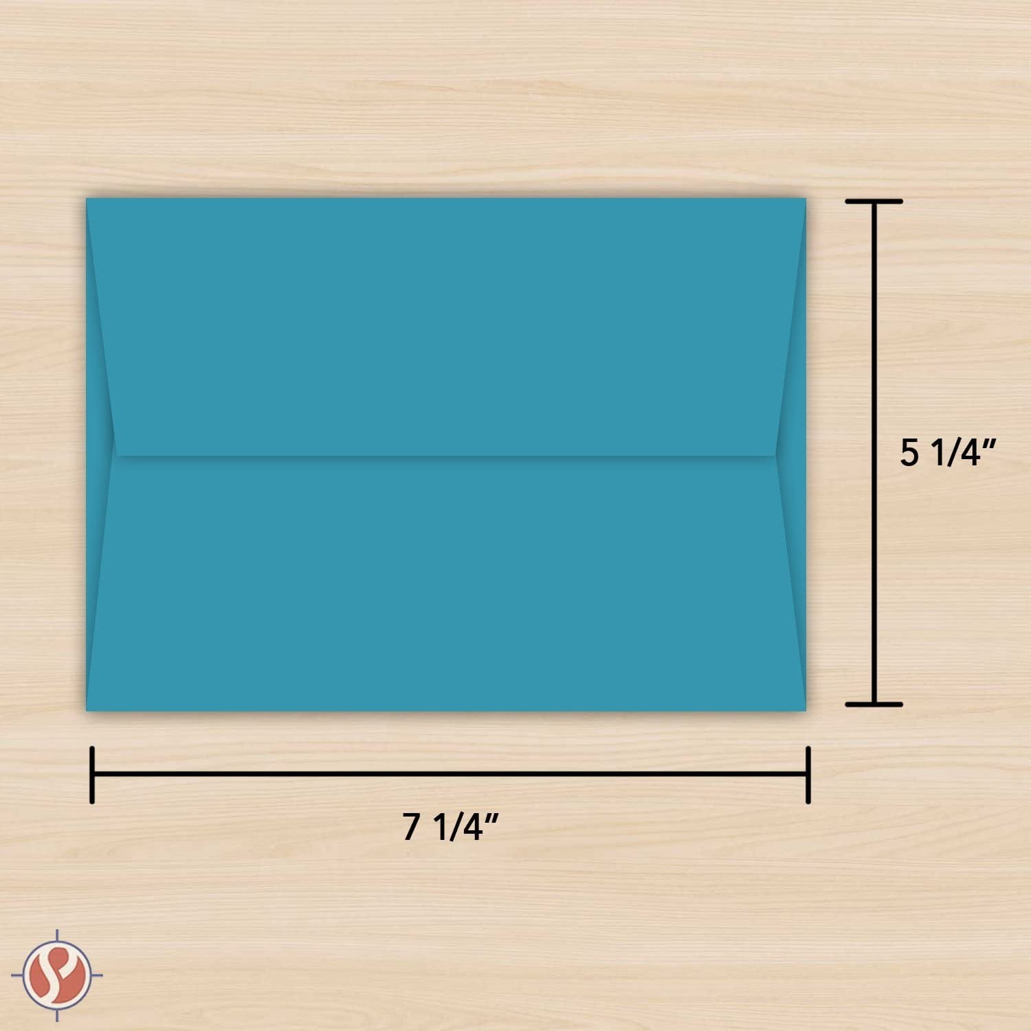 Superfine Printing Gummed Booklet Style Envelope, 5 1/4" x 7 1/4", Multicolor, 50 Count