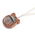 thumbnail image 3 of Mini 8-tone Thumb Piano Mahogany Portable Bear-shape Kalimba With Lanyard, 3 of 6